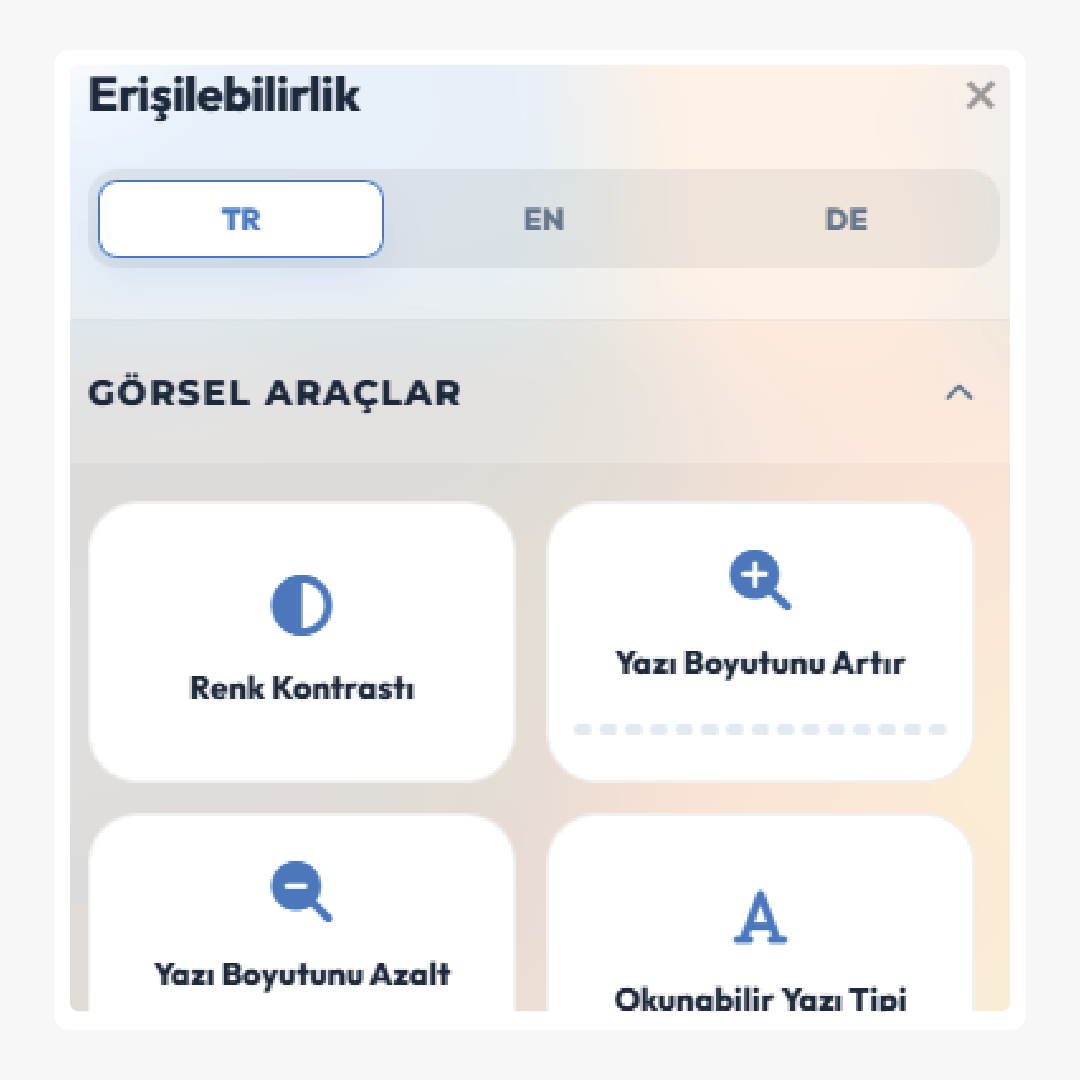 Erişilebilirlik Modülü